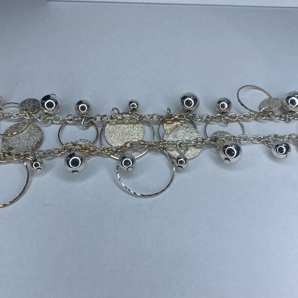 Silver Tone Bangle Style Adjustable Necklace - Picture 6 of 7